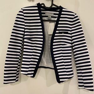 H&M cropped stripped blazer (size 2)